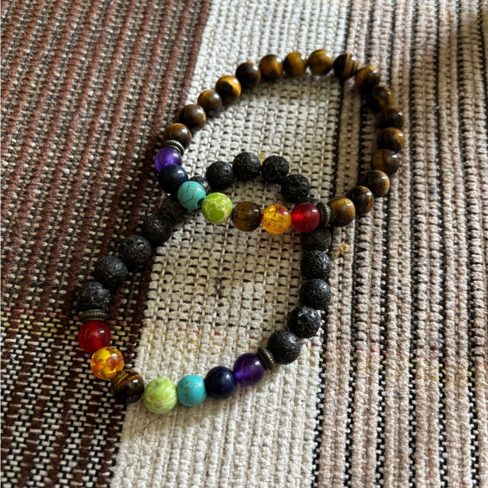 Colorful Beaded Chakra Bracelet Set